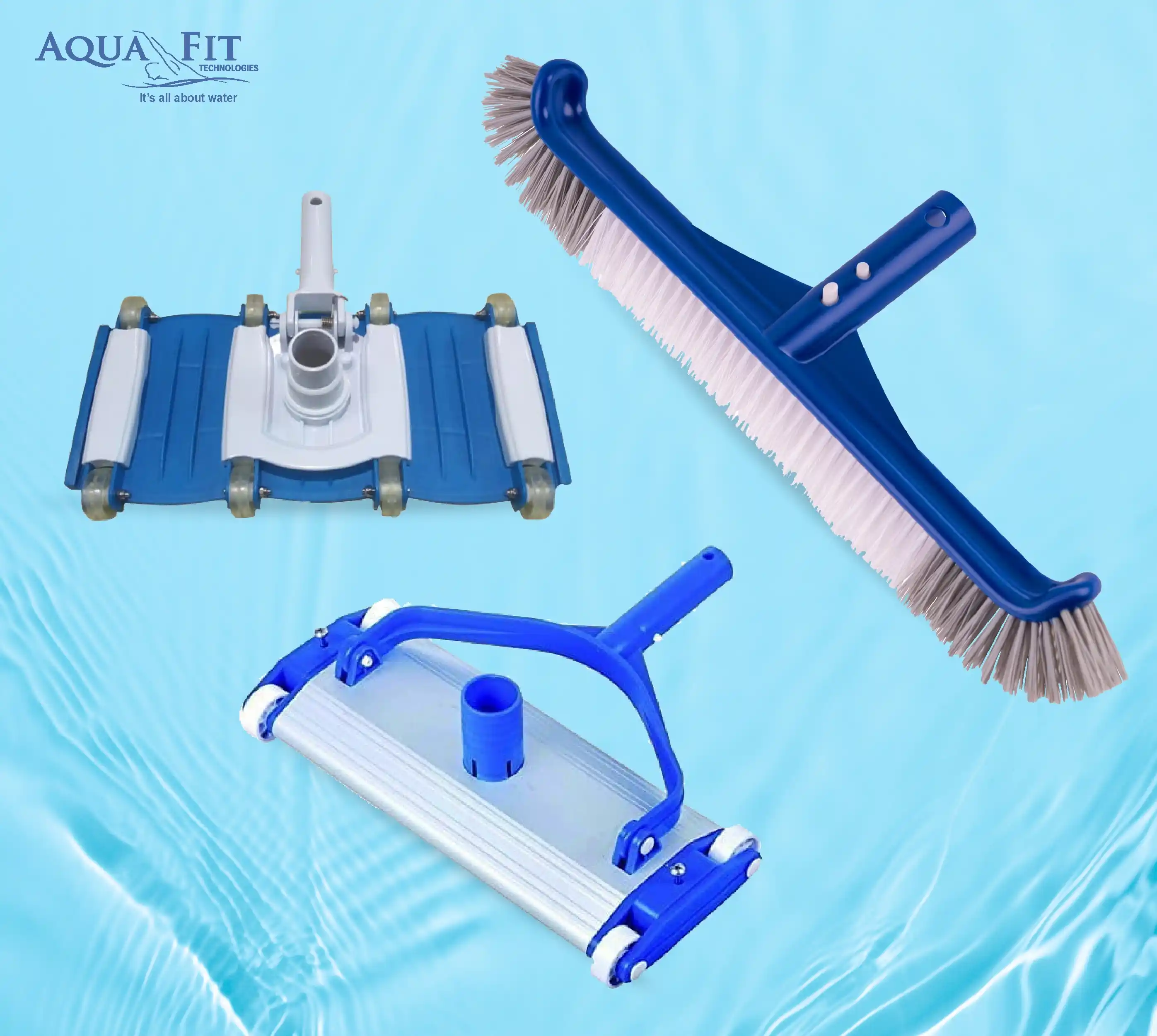 Pool vacuum brush head