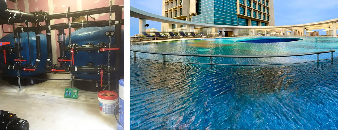 Swimming Pool Water Treatment Plant with Chemical in Radisson Blu Chattogram