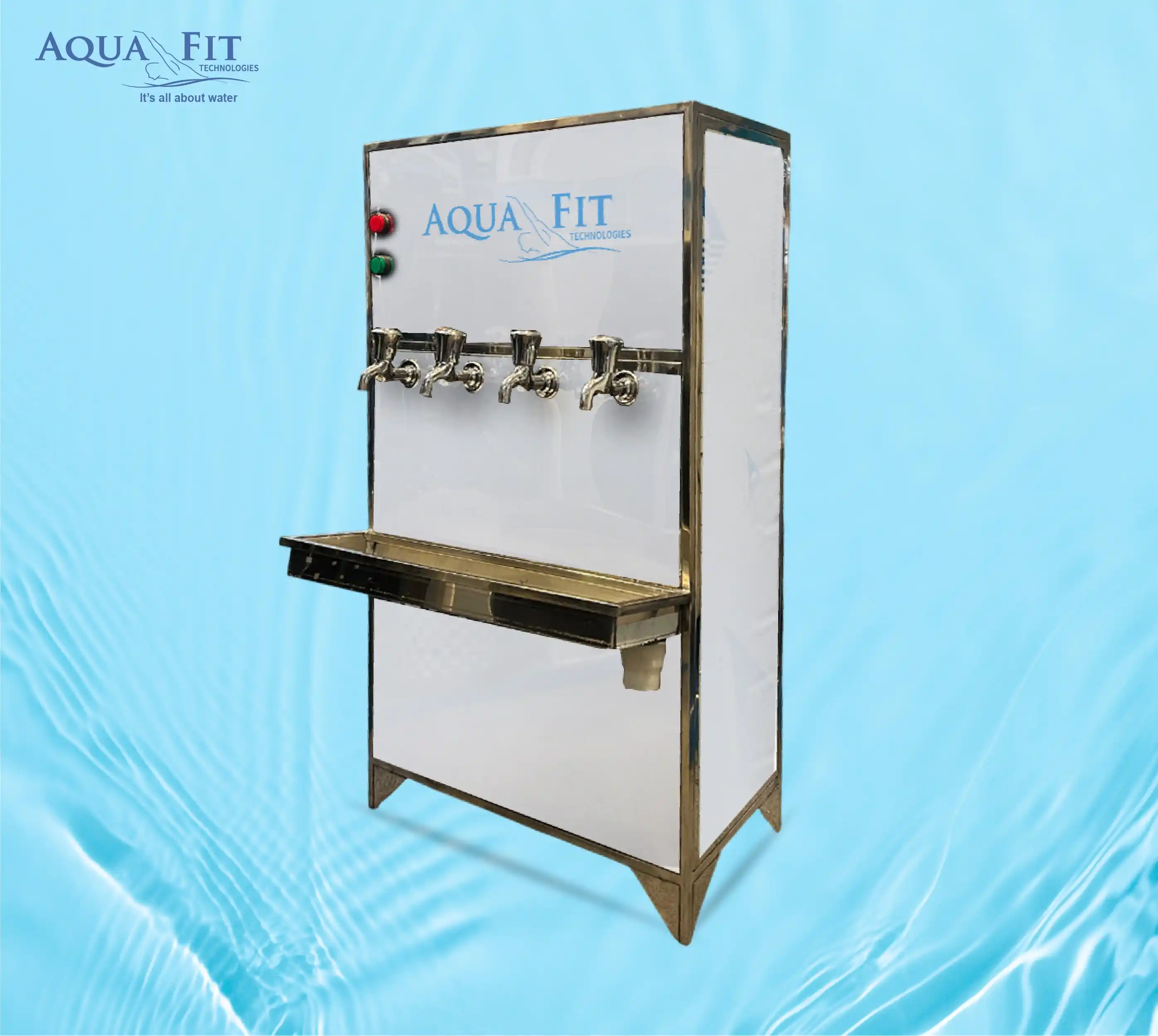 Water Hot and Cooling Dispenser 4 Taps (SS)