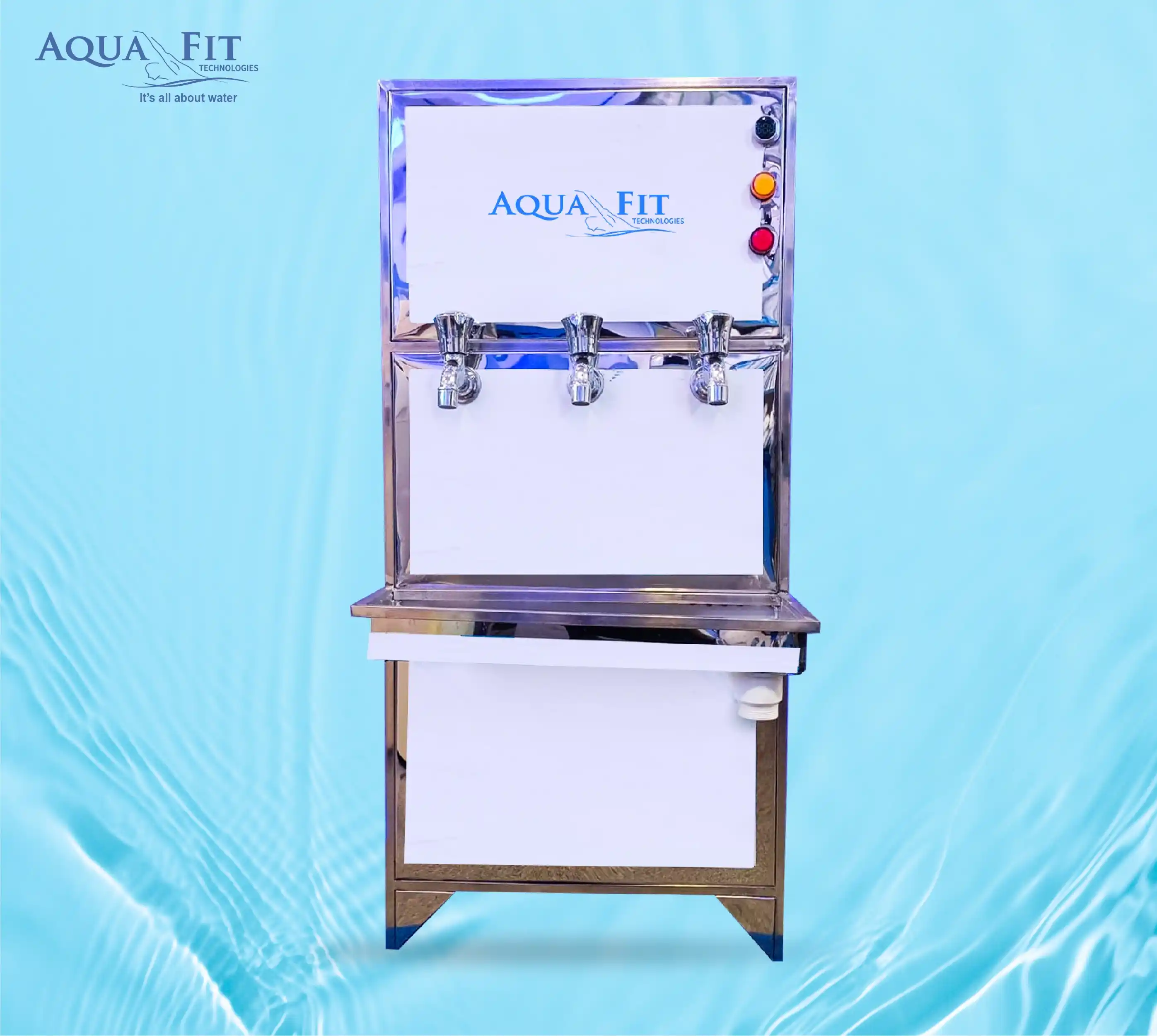 Water Hot and Cooling Dispenser 3 Taps (SS)