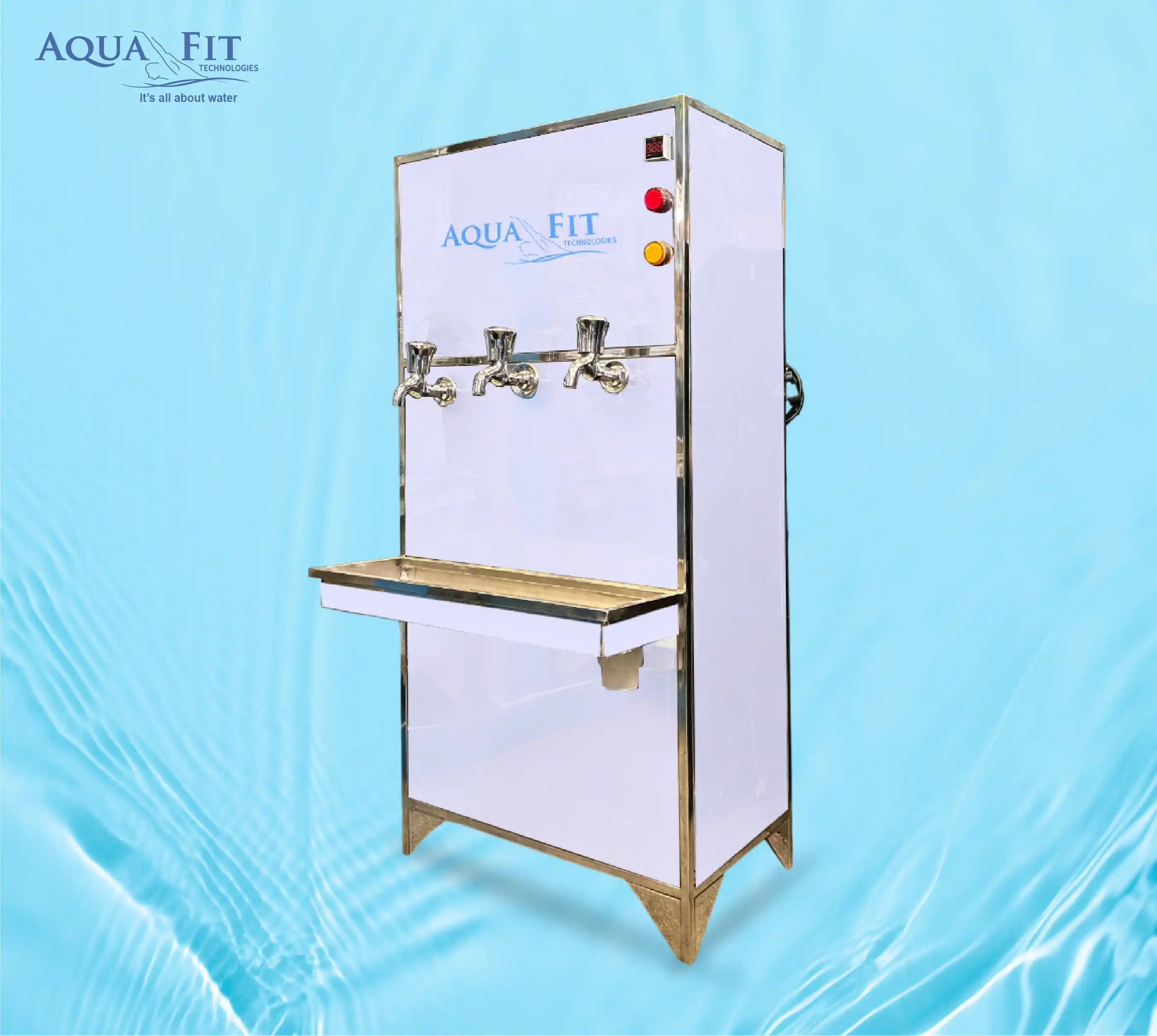 Water Hot and Cooling Dispenser 3 Taps (SS)
