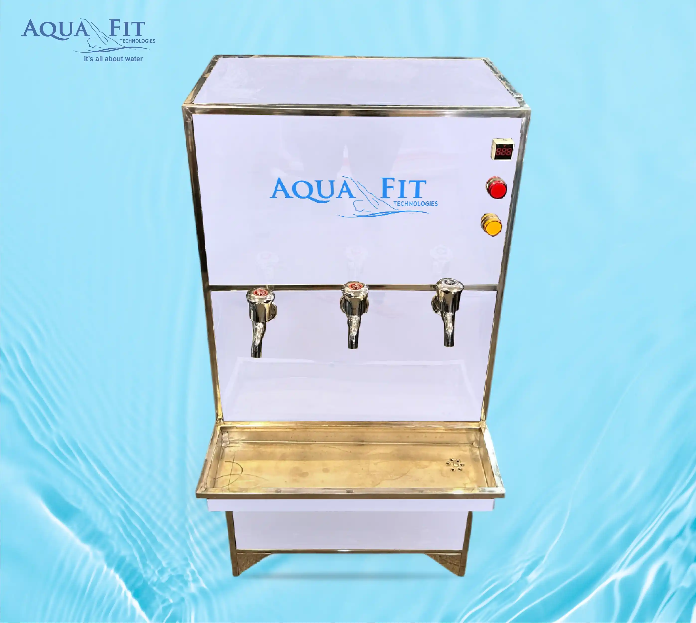 Water Hot and Cooling Dispenser 3 Taps (SS)