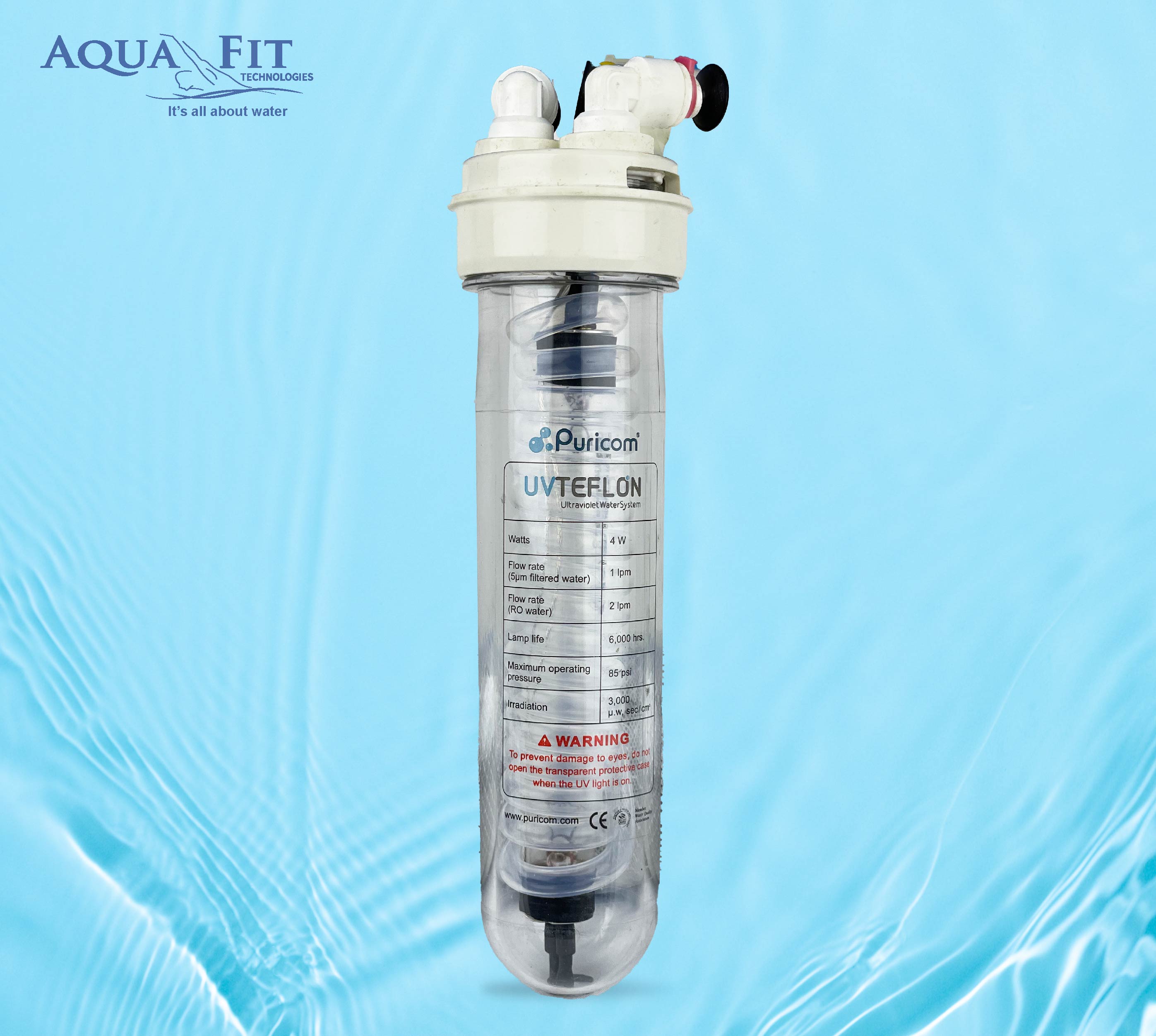 Puricom UV Teflon Ultraviolet Water Filter